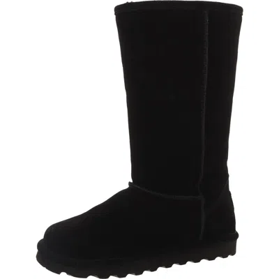 Bearpaw Womens Faux Fur Lined Wool Winter & Snow Boots In Black