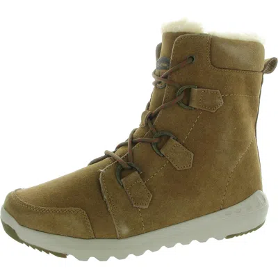 Bearpaw Womens Lace-up Polyester Mid-calf Boots In Brown