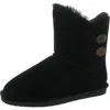 Bearpaw Womens Lined Suede Winter & Snow Boots In Black