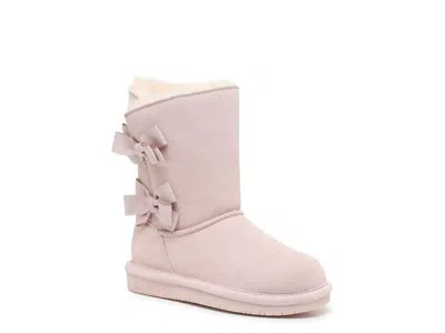 Bearpaw Zaria Bow Boot Kids' In Light Pink