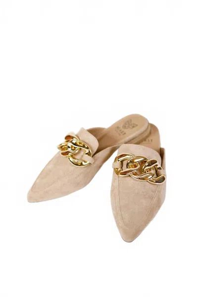 Beast Fashion Women's Fleur Mules In Taupe In Multi