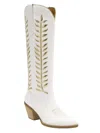 Beast Fashion Women's Standout Cowboy Boots In White/gold In White