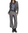 Beate Heymann Cullotte Stripe Pant In Grey In Grey