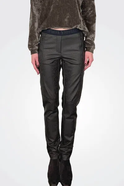 Beate Heymann Elastic-waist Jogger In Brown Bark In Black