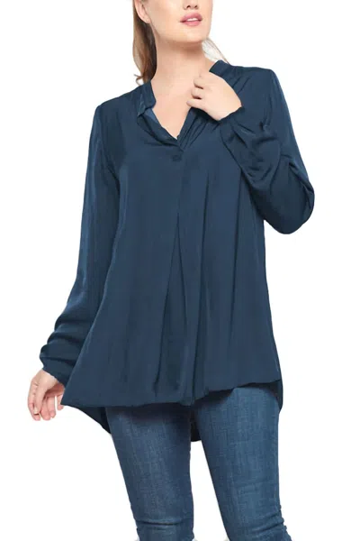 Beate Heymann Evergreen Basic Blouse In Peacock In Blue