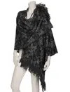 Beate Heymann Poncho Jaquard In Grey In Grey