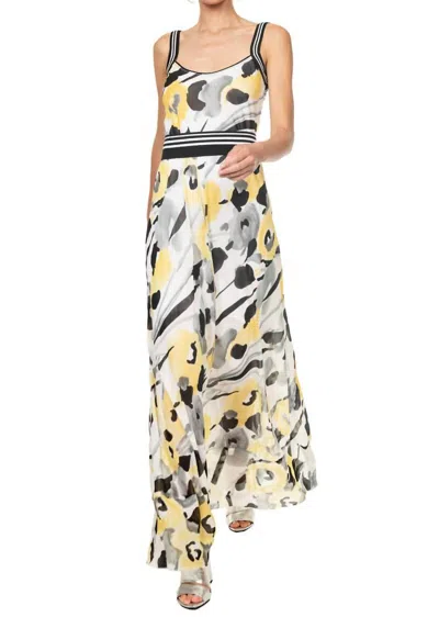 Beate Heymann Print Midi Dress In Yellow Floral