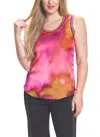 Beate Heymann Wild Satin Tank Top In Pink Multi In Pink