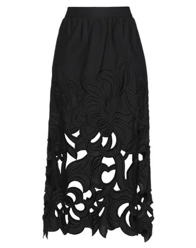 Beatrice B Beatrice .b Woman Midi Skirt Black Size 4 Cotton, Elastane