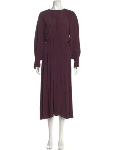 Pre-owned Beatrice B Crew Neck Long Dress In Purple