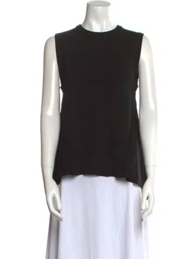 Pre-owned Beatrice B Crew Neck Sleeveless Top In Black