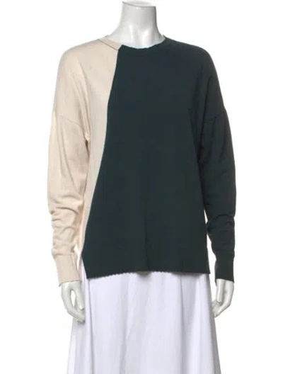 Pre-owned Beatrice B Crew Neck Sweater In Green