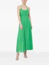 Beatrice B Detachable-cape Maxi Dress In Green