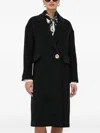 Beatrice B Flap-pocket Single-breasted Coat In Black