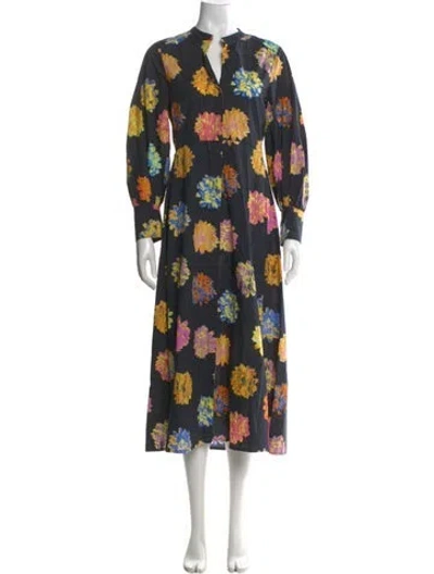 Pre-owned Beatrice B Floral Print Long Dress W/ Tags In Multi
