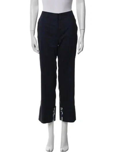 Pre-owned Beatrice B Linen Wide Leg Pants In Blue