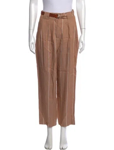 Pre-owned Beatrice B Linen Wide Leg Pants In Neutral