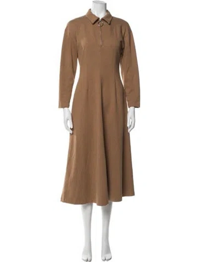 Pre-owned Beatrice B Long Dress In Brown
