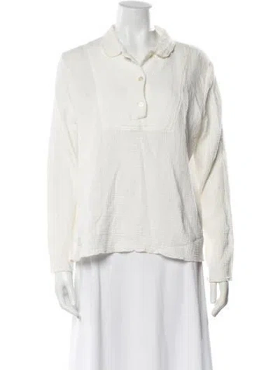 Pre-owned Beatrice B Long Sleeve Top In White
