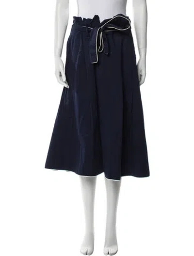 Pre-owned Beatrice B Midi Length Skirt In Blue