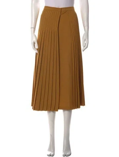 Pre-owned Beatrice B Midi Length Skirt In Brown