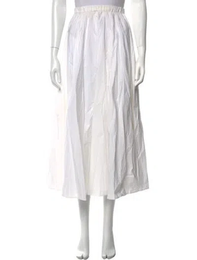 Pre-owned Beatrice B Midi Length Skirt In White