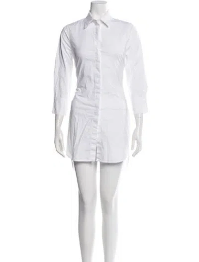 Pre-owned Beatrice B Mini Dress In White