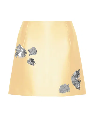 Beatrice B Mozart Fabric Yellow Skirt In Multi