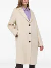 Beatrice B Notched-lapels Buttoned Coat In Neutral