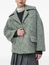 Beatrice B Paisley-pattern Button-down Jacket In Green