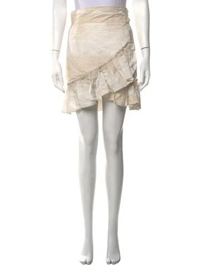 Pre-owned Beatrice B Patterned Mini Skirt W/ Tags In Neutrals