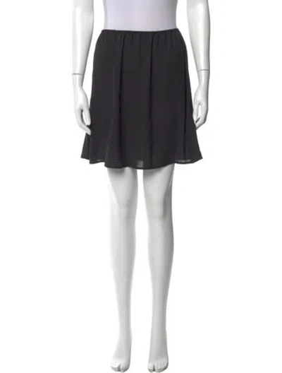 Pre-owned Beatrice B Pleated Accents Mini Skirt In Black