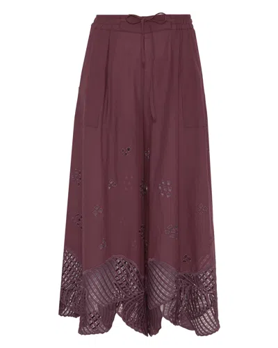 Beatrice B Plum 1133 Wide Leg Pants In Brown