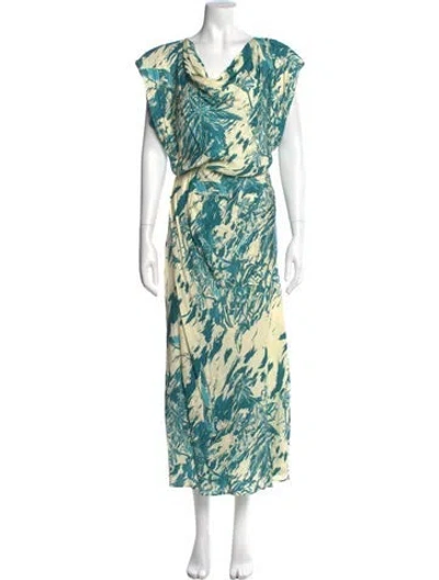 Pre-owned Beatrice B Printed Long Dress In Multi