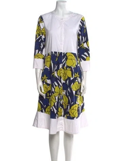 Pre-owned Beatrice B Printed Midi Length Dress In Multi