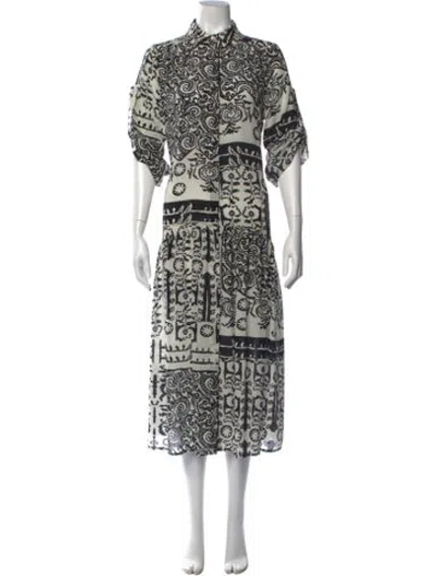 Pre-owned Beatrice B Silk Long Dress In Multicolor