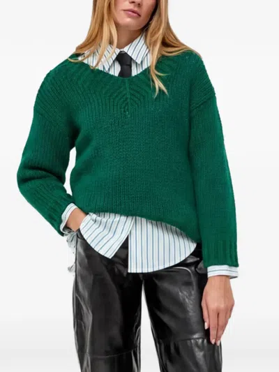Beatrice B Striped Long-sleeve Shirt In White