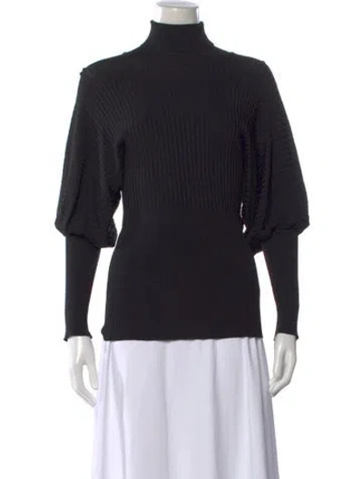 Pre-owned Beatrice B Turtleneck Long Sleeve Top In Black