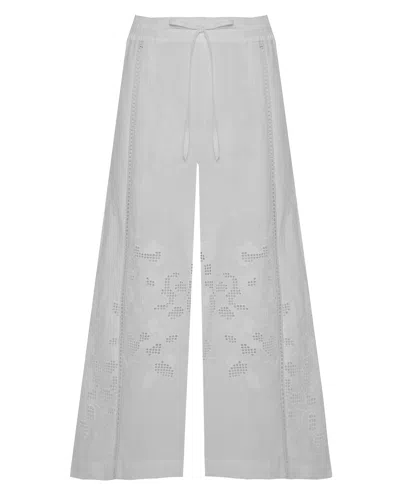 Beatrice B White 1130 Ri921 Wide Pants In Gray