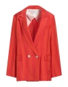 Beatrice B Beatrice .b Woman Blazer Orange Size 10 Viscose, Linen In Orange