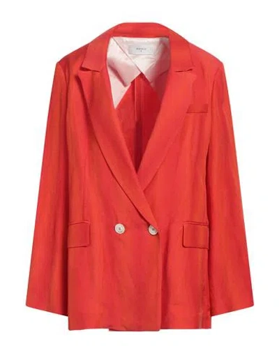 Beatrice B Beatrice .b Woman Blazer Orange Size 10 Viscose, Linen