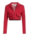 Beatrice B Beatrice .b Woman Jacket Red Size 4 Cotton, Elastane In Red
