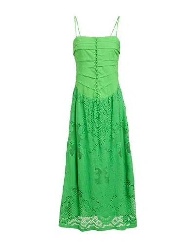 Beatrice B Beatrice .b Woman Maxi Dress Green Size 2 Cotton, Polyamide, Polyester, Viscose