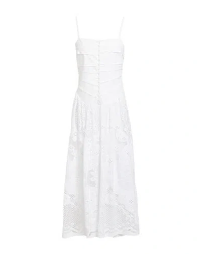 Beatrice B Beatrice .b Woman Maxi Dress White Size 4 Cotton, Polyamide, Polyester, Viscose