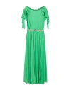 Beatrice B Beatrice .b Woman Midi Dress Light Green Size 6 Polyester, Viscose, Cow Leather