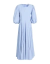 Beatrice B Beatrice .b Woman Midi Dress Sky Blue Size 4 Cotton, Polyester