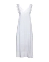 Beatrice B Beatrice .b Woman Midi Dress White Size 4 Hemp, Viscose, Polyamide