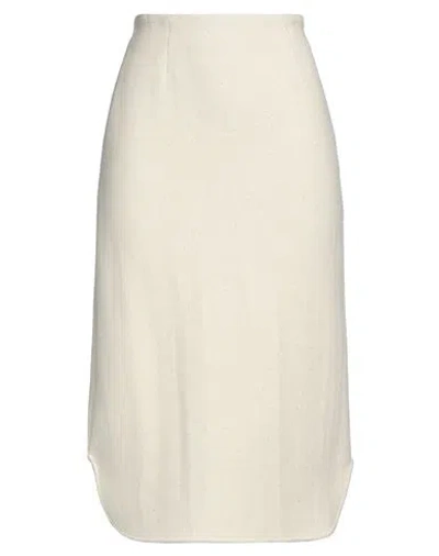 Beatrice B Beatrice .b Woman Midi Skirt Ivory Size 4 Virgin Wool, Polyamide, Cotton In White