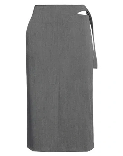Beatrice B Beatrice .b Woman Midi Skirt Lead Size 6 Polyester, Viscose, Elastane In Grey