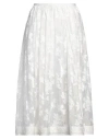 Beatrice B Beatrice .b Woman Midi Skirt White Size 6 Viscose, Polyamide In White